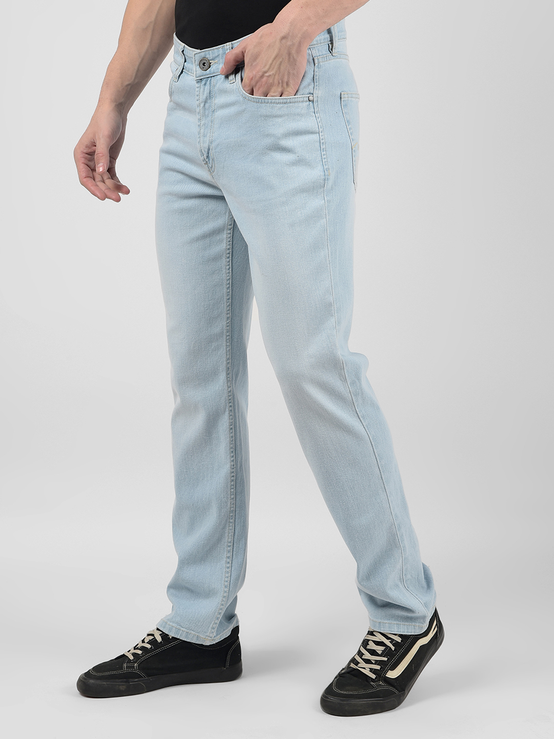Numero Uno Men Solid Blue Jeans